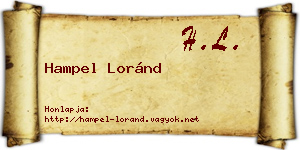 Hampel Loránd névjegykártya