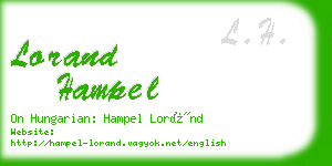 lorand hampel business card